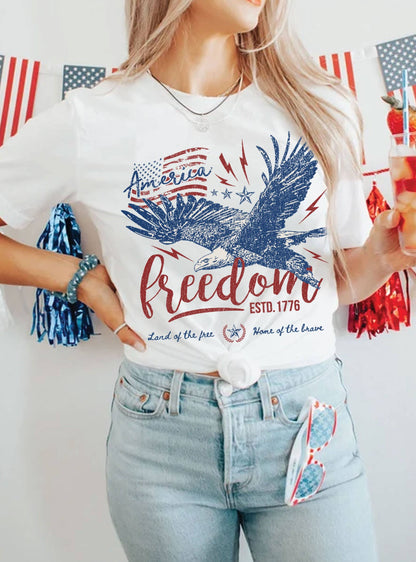 AMERICA FREEDOM EAGLE GRAPHIC TSHIRTS