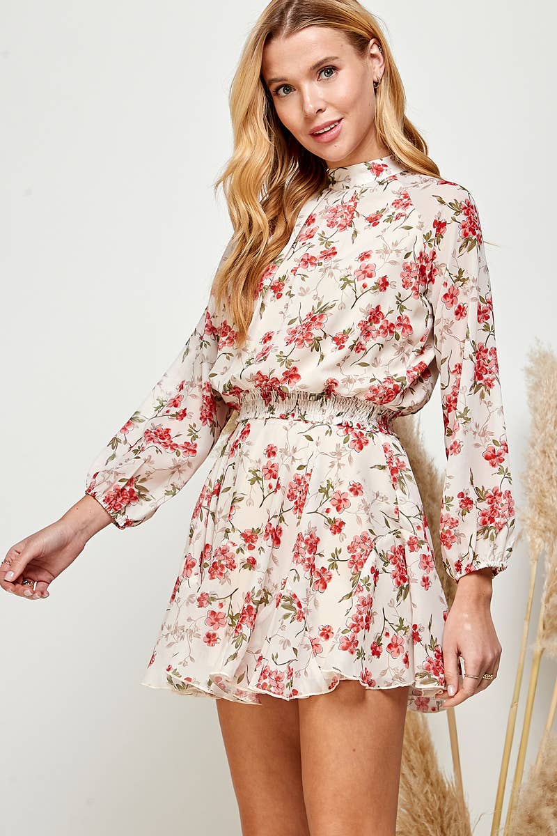 Radiant Grace Floral /blouse / cropped