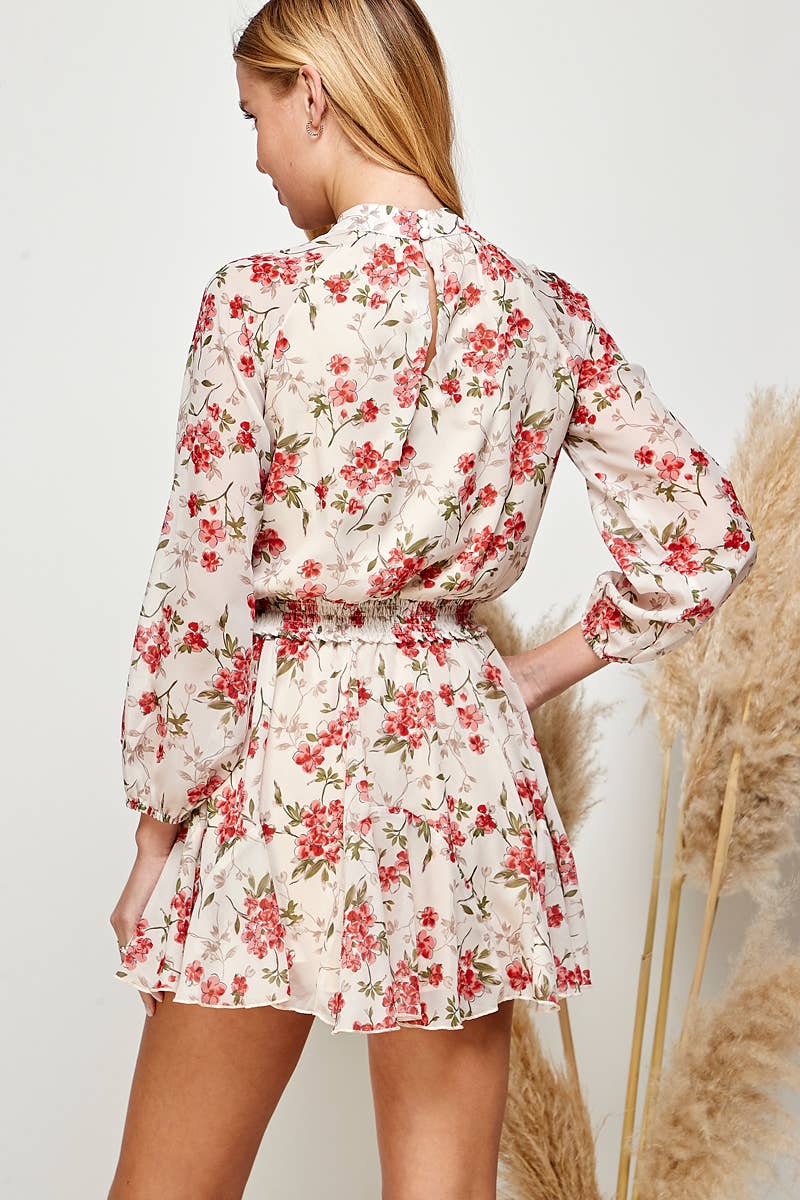 Radiant Grace Floral /blouse / cropped