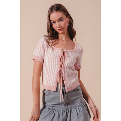 Grace Upon Grace Tie Front Cardigan