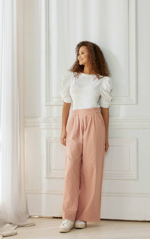 Rooted in Grace Cotton Smocked Wide Leg Pants