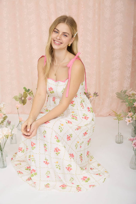 Grace in the Garden Floral Midi Dress