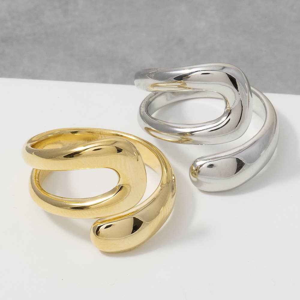 Sculptural Open Bypass Ring