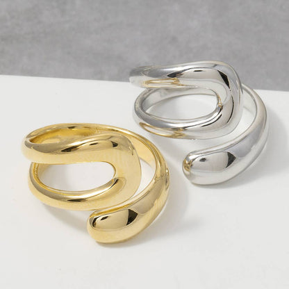 Sculptural Open Bypass Ring