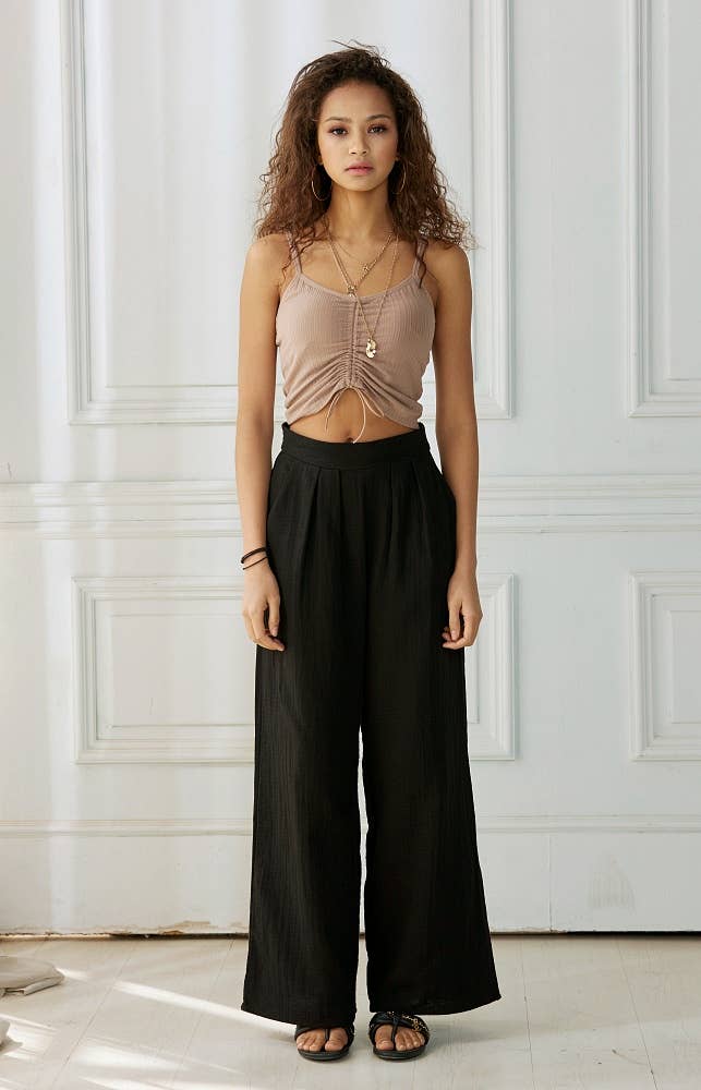 Rooted in Grace Cotton Smocked Wide Leg Pants