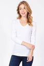 Everyday Essential Thermal V-Neck Long Sleeve Tee