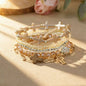 Rose Gold Cross Christian Stackable Bracelets