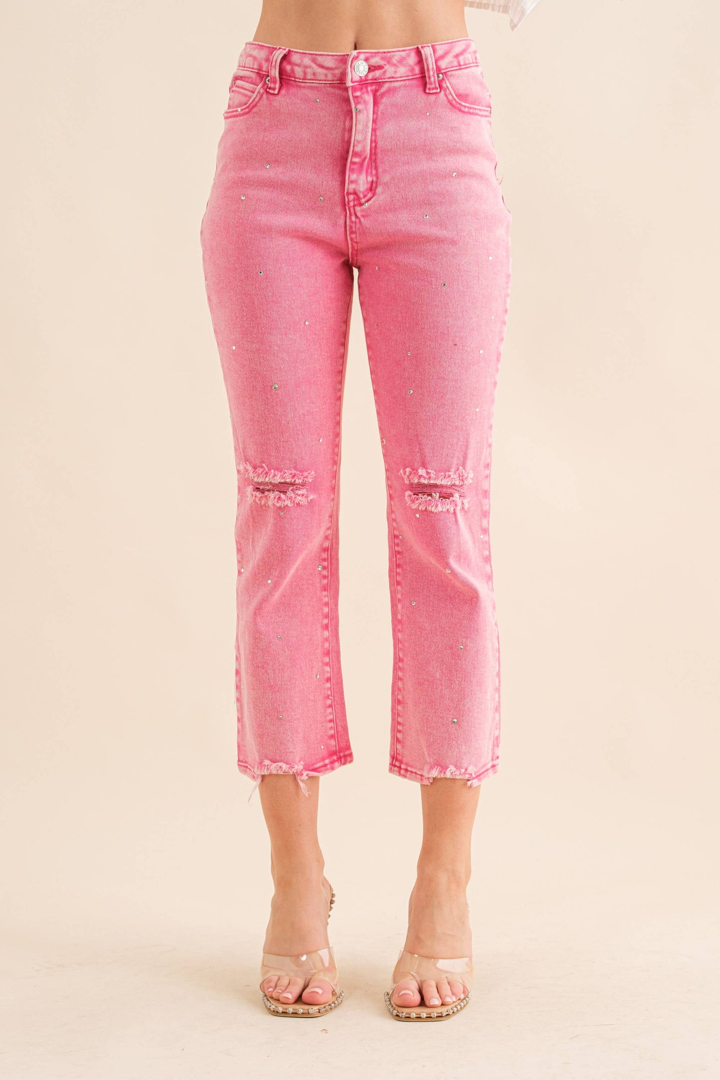 Crowned in Splendor Rhinestone Jeans