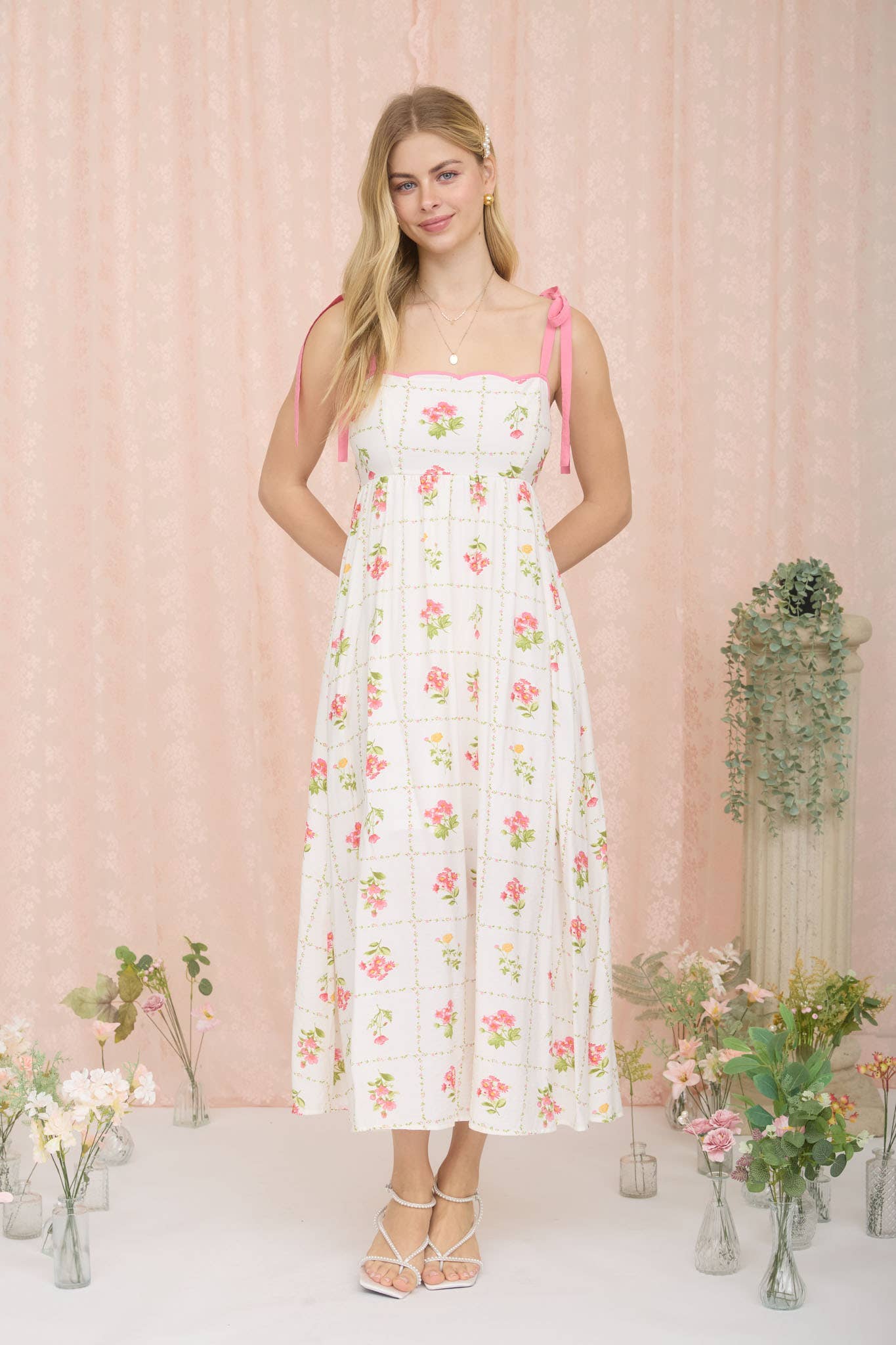 Lily of Grace Scalloped Midi Dress