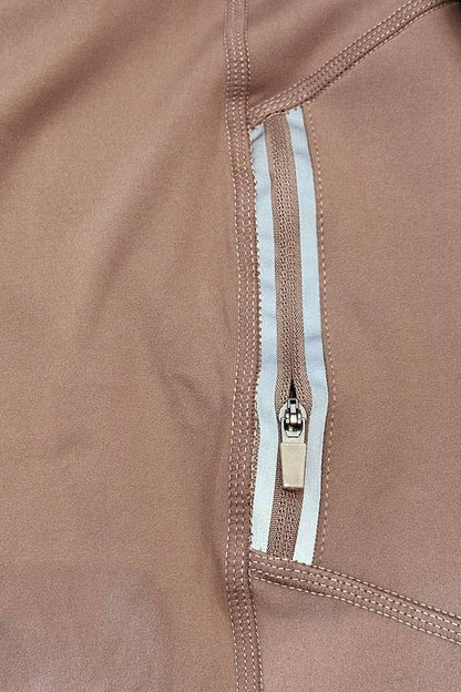 Premium active wear yoga flare pants with zipper pockets