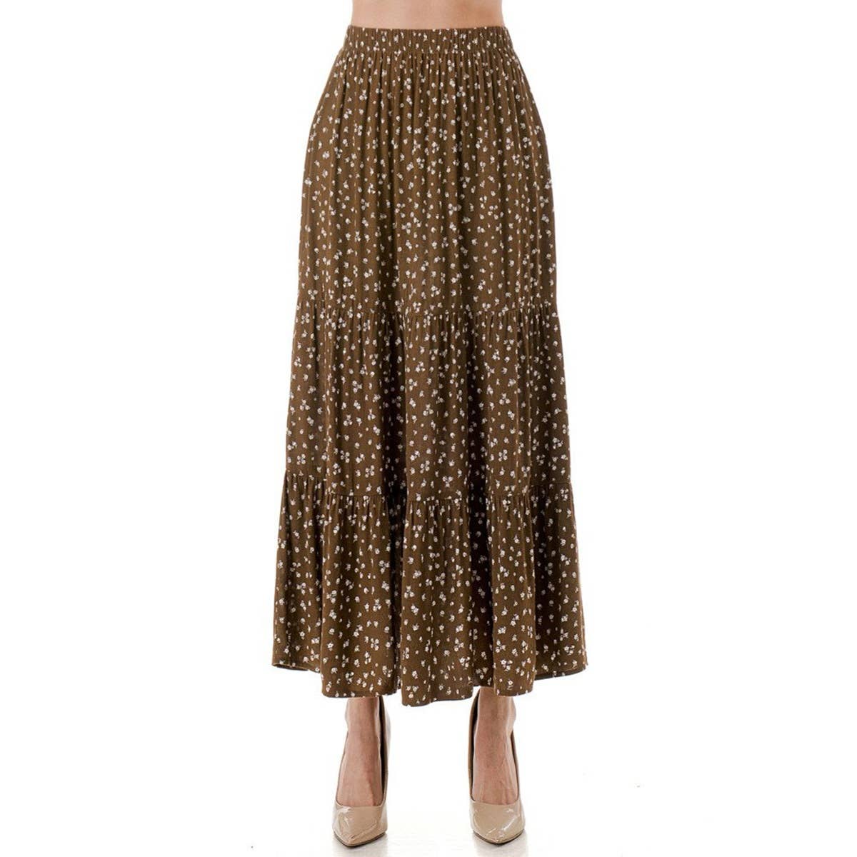 Beauty in His Time Tiered Maxi Skirt