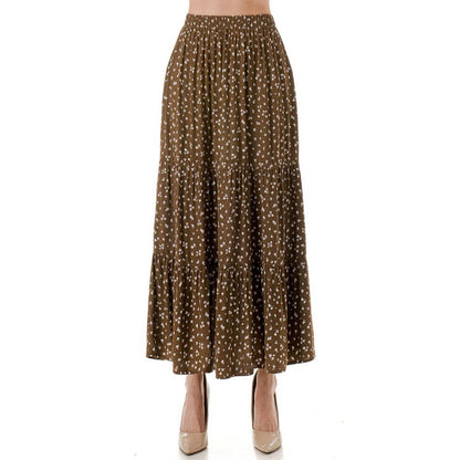 Beauty in His Time Tiered Maxi Skirt