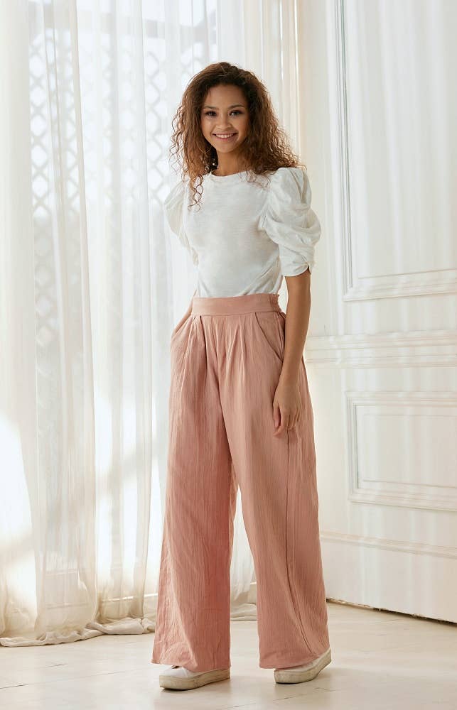 Rooted in Grace Cotton Smocked Wide Leg Pants