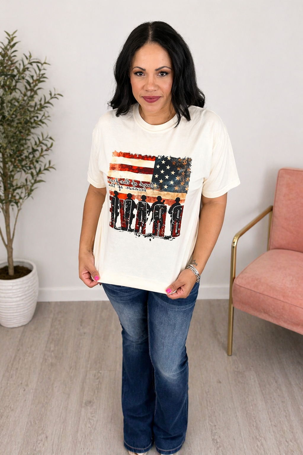 Land of the Free, 4th of July Graphic Tee