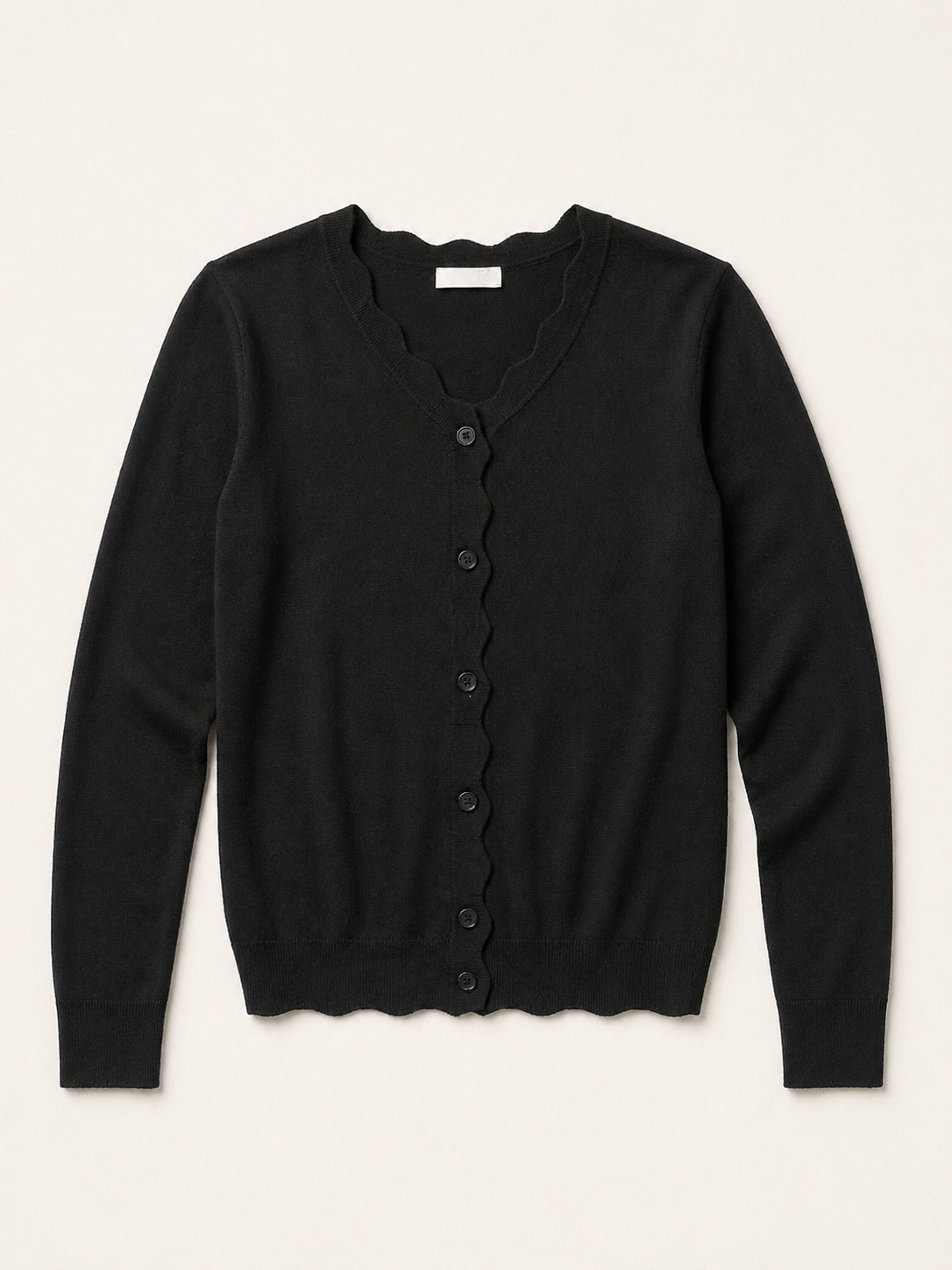 Soft Touch Scalloped Knit Cardigan