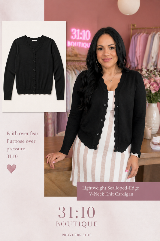 Soft Touch Scalloped Knit Cardigan