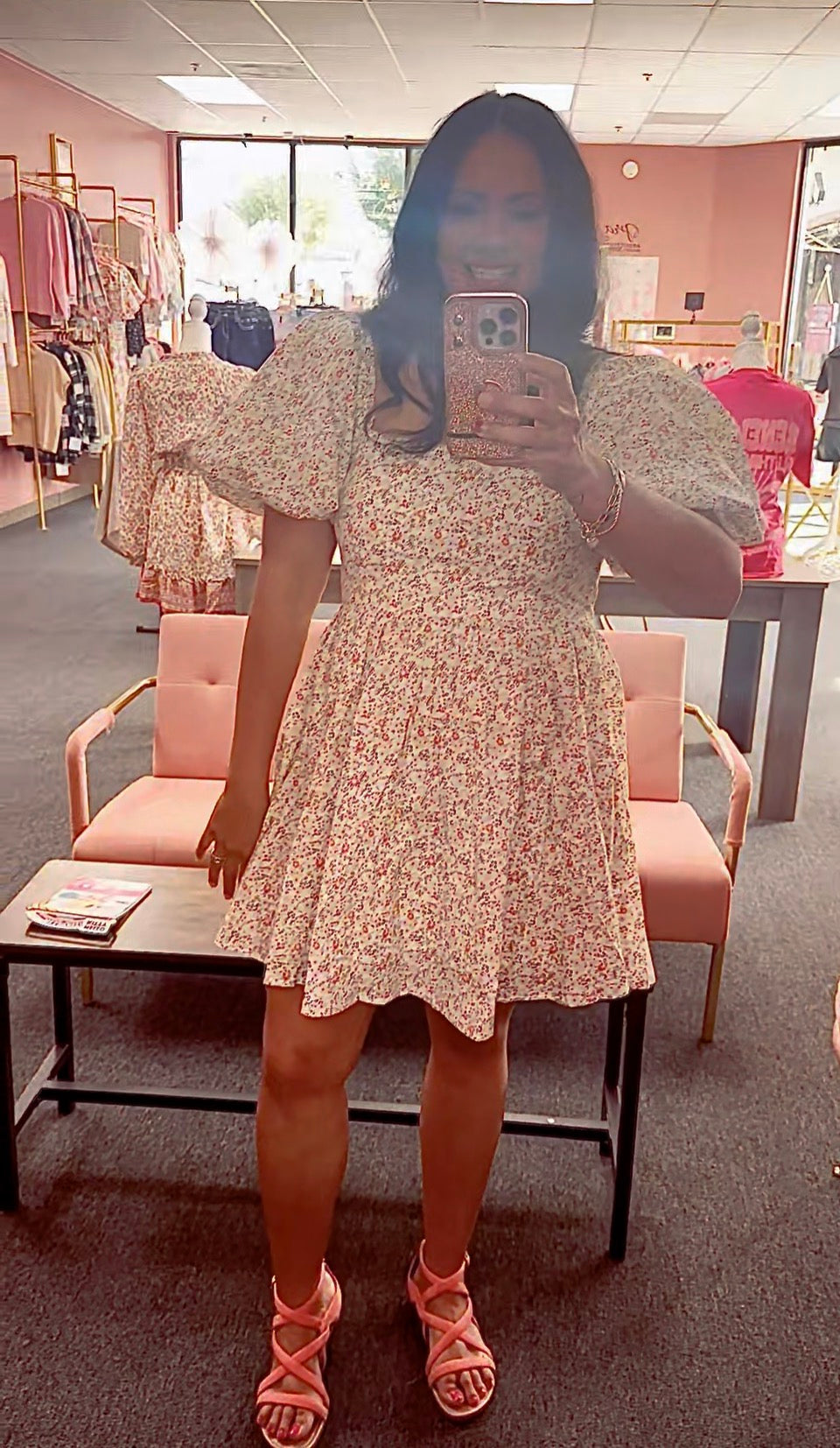 Wildbloom Bow-Back Mini Dress