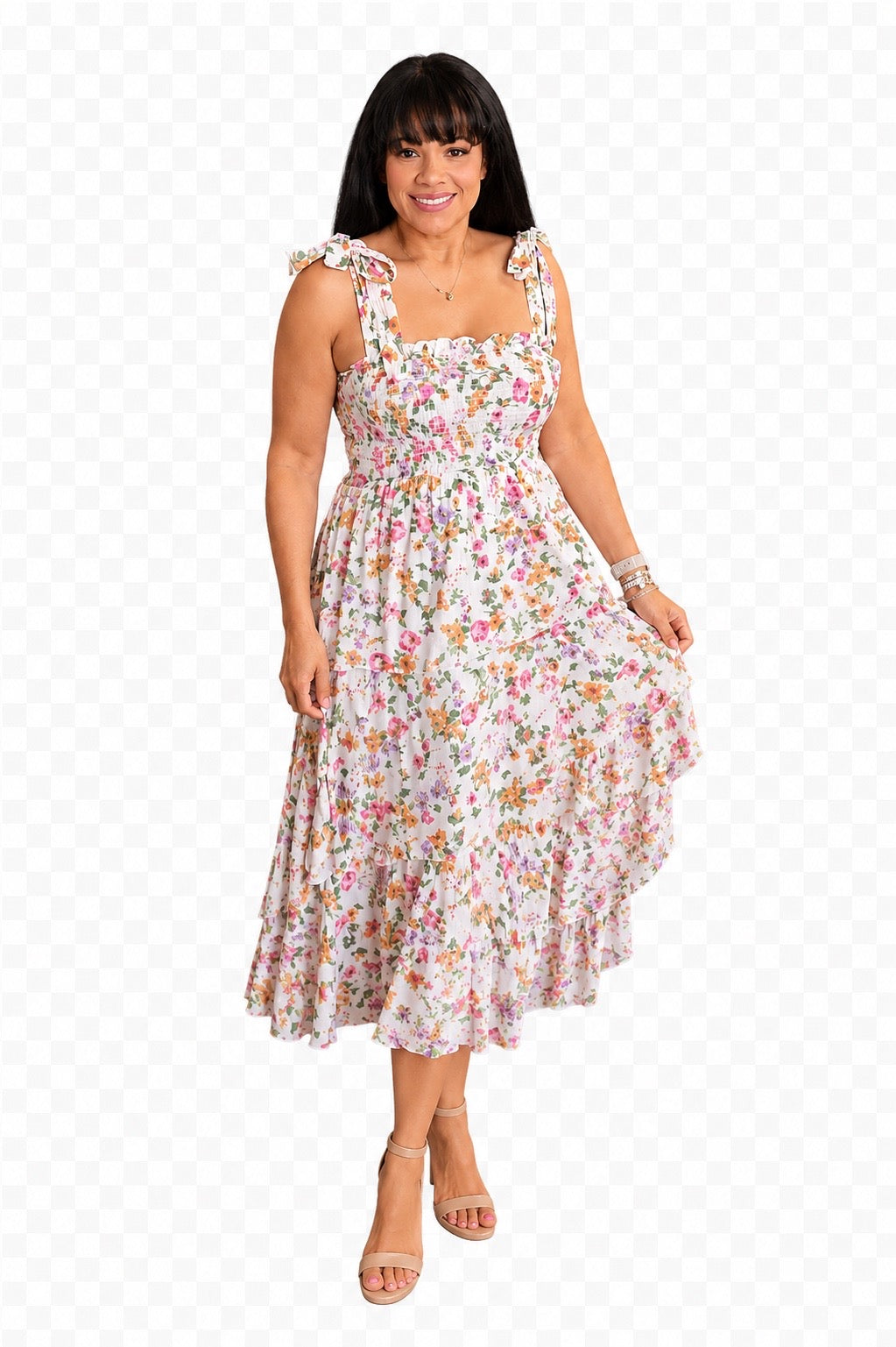 Lilies of the Field Floral Maxi Dress