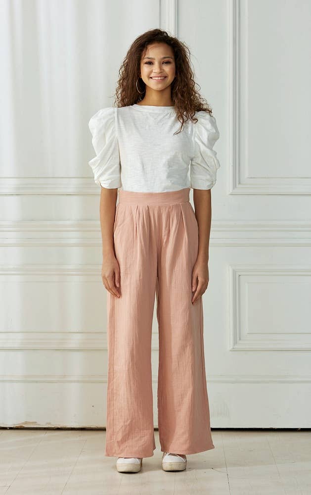 Rooted in Grace Cotton Smocked Wide Leg Pants