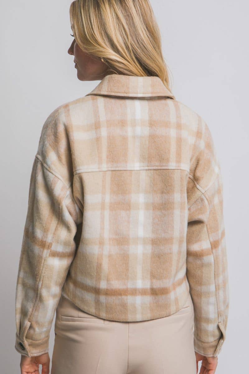 Harvest Grace Button-Down Plaid Shacket