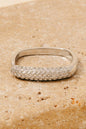 Square Pave Side Square Open Band Ring
