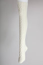 Bold & Cozy Thigh-High Cable Knit Socks for Trendy Winters