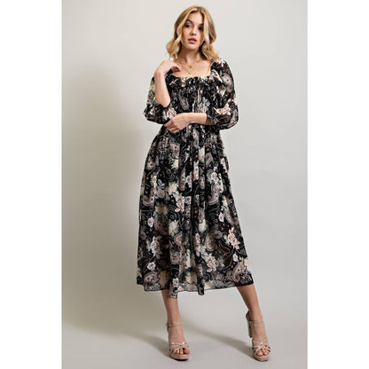 A Time to Blossom Midi Dress