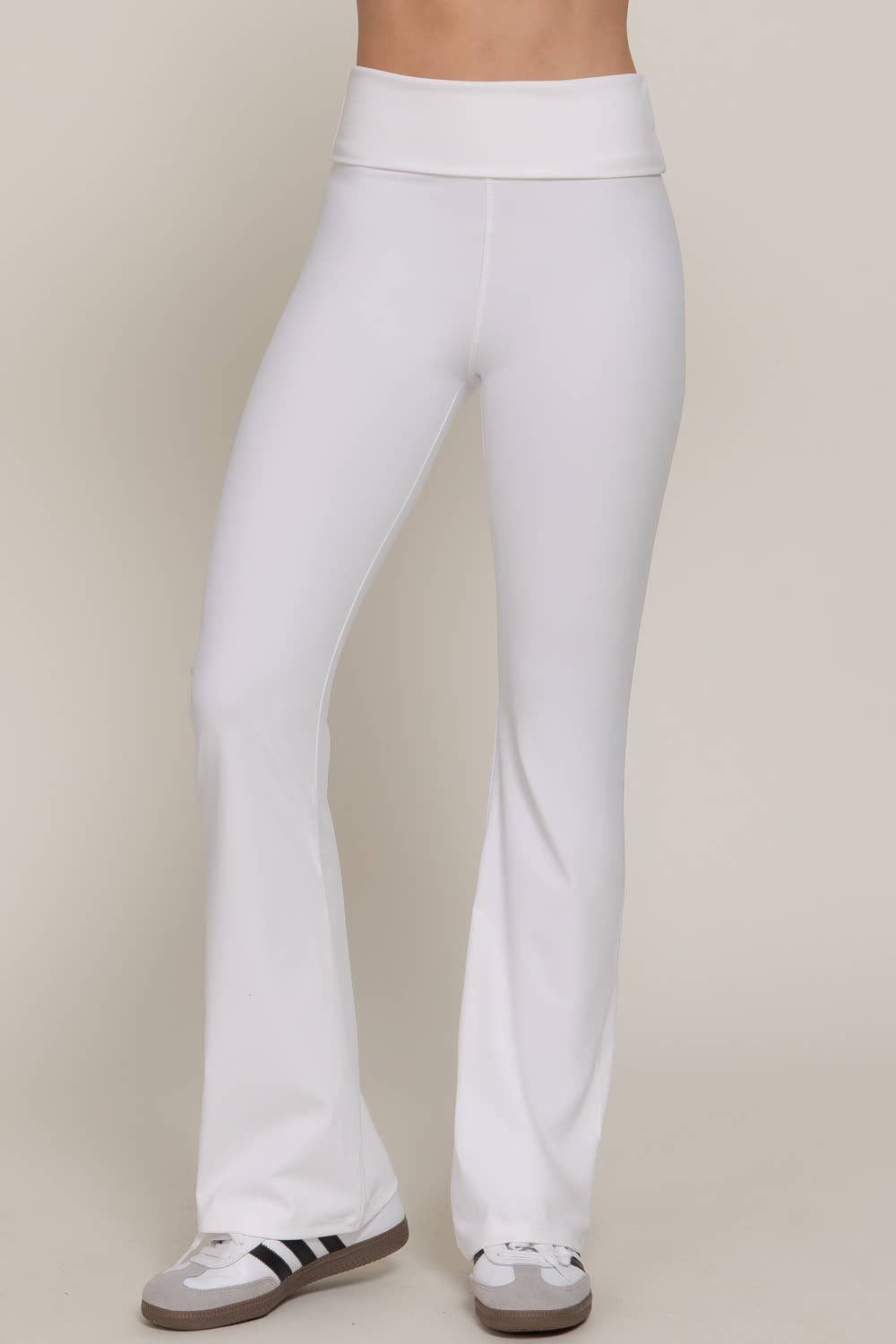 Run the Race Fold-Over Flare Leggings