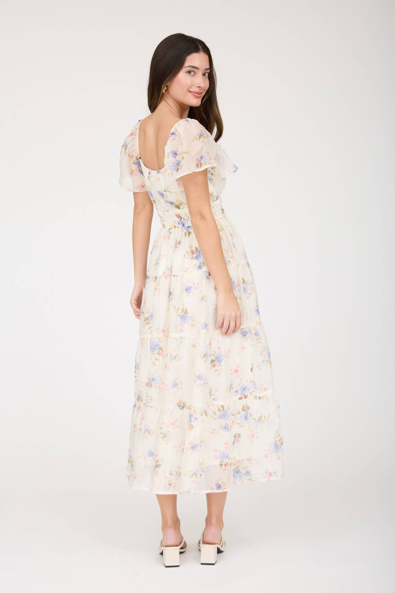 Clothed in Grace Floral Midi Dress