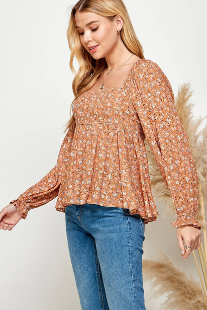 Seraphina Smocked Babydoll Top