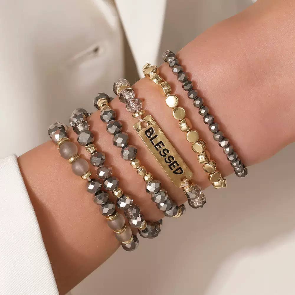 "BLESSED" Beaded Bracelet for Women