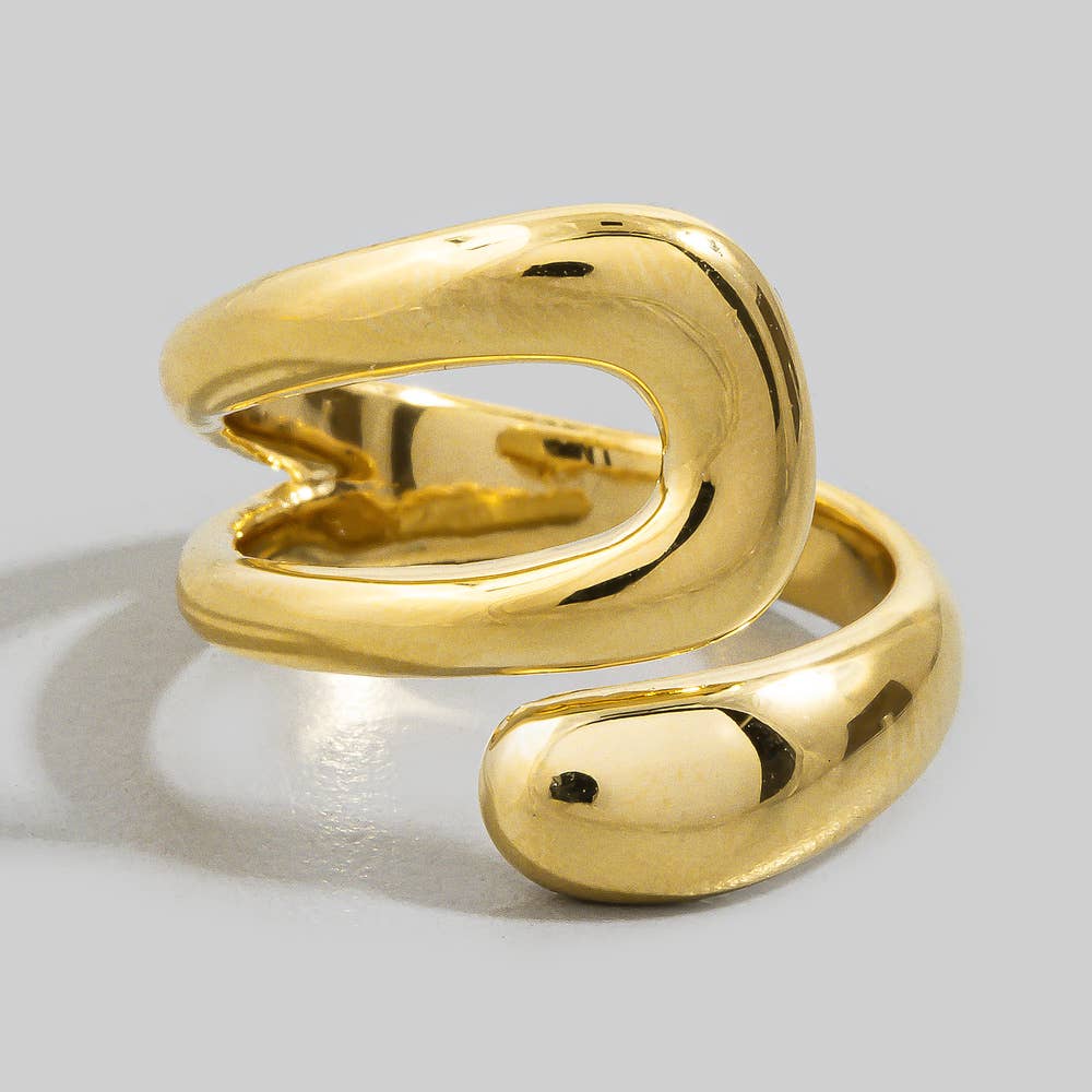 Sculptural Open Bypass Ring