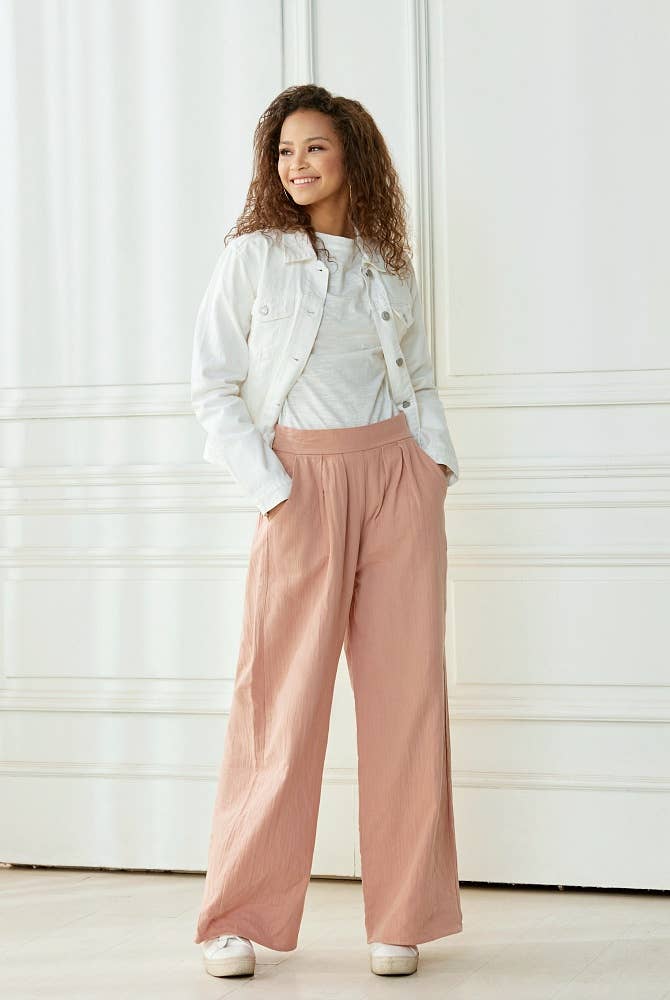 Rooted in Grace Cotton Smocked Wide Leg Pants