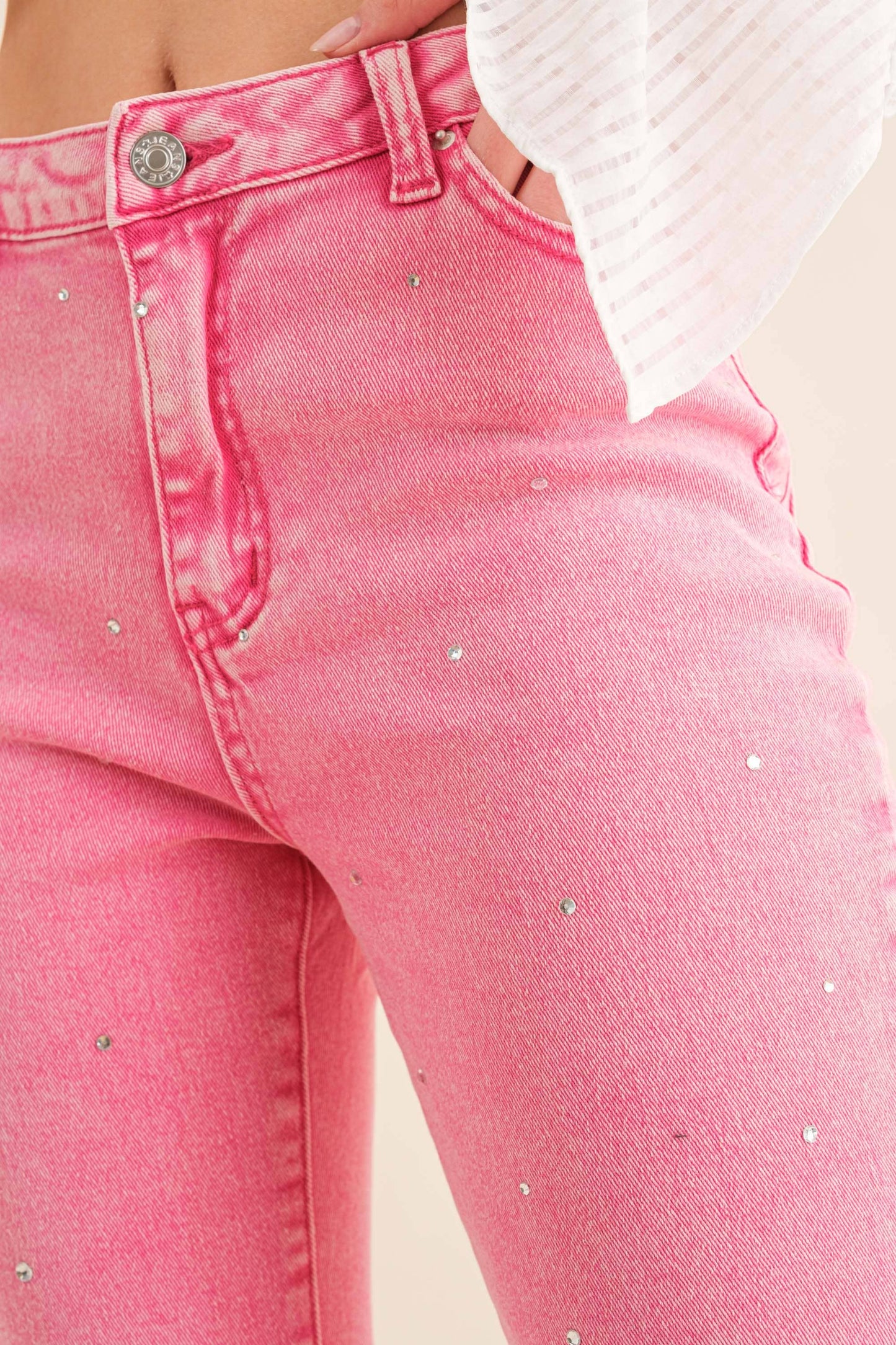 Crowned in Splendor Rhinestone Jeans