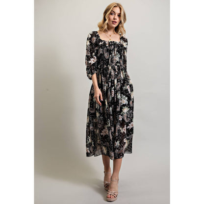 A Time to Blossom Midi Dress
