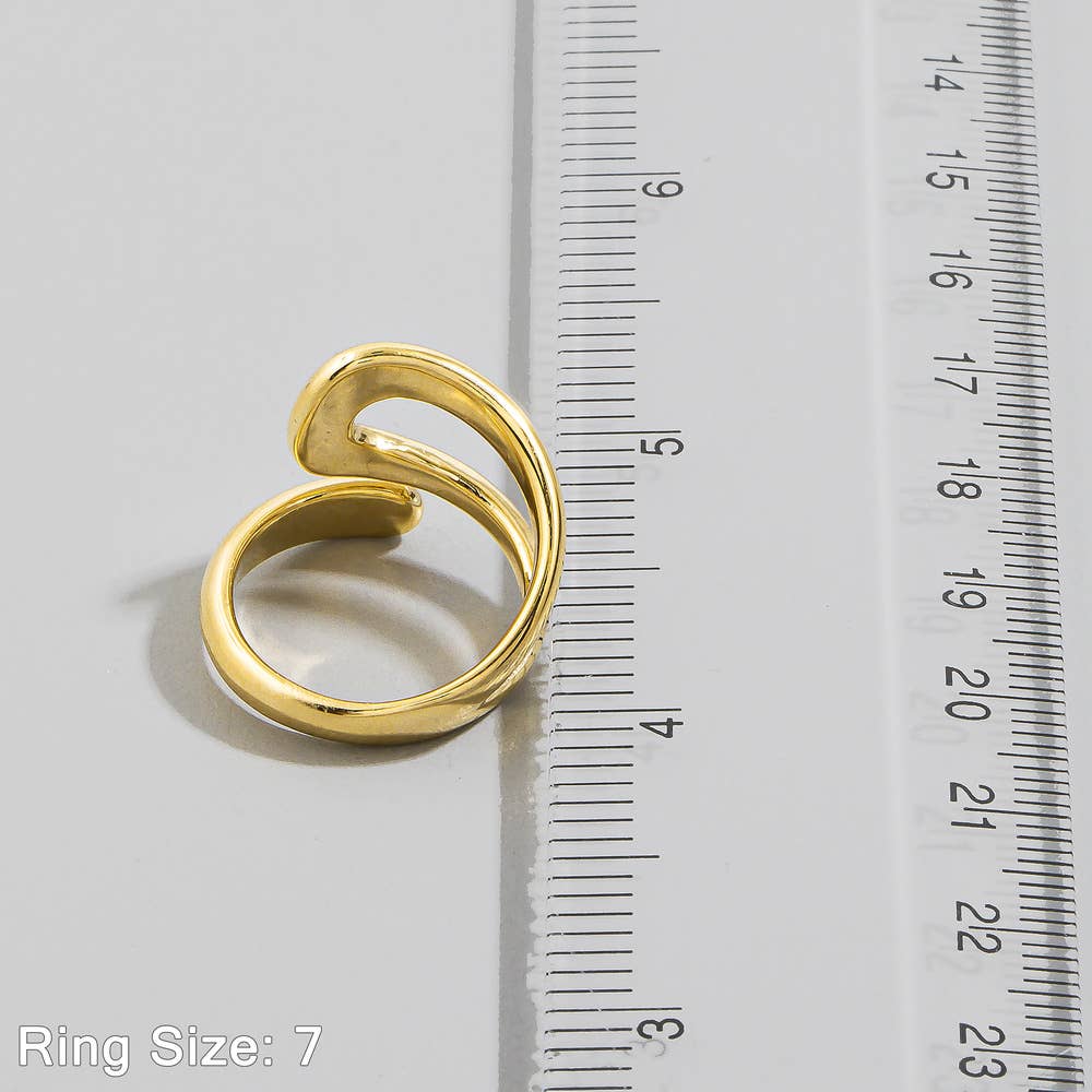 Sculptural Open Bypass Ring