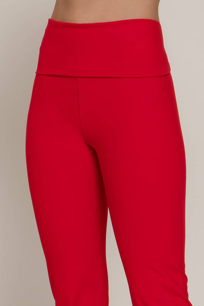 Run the Race Fold-Over Flare Leggings