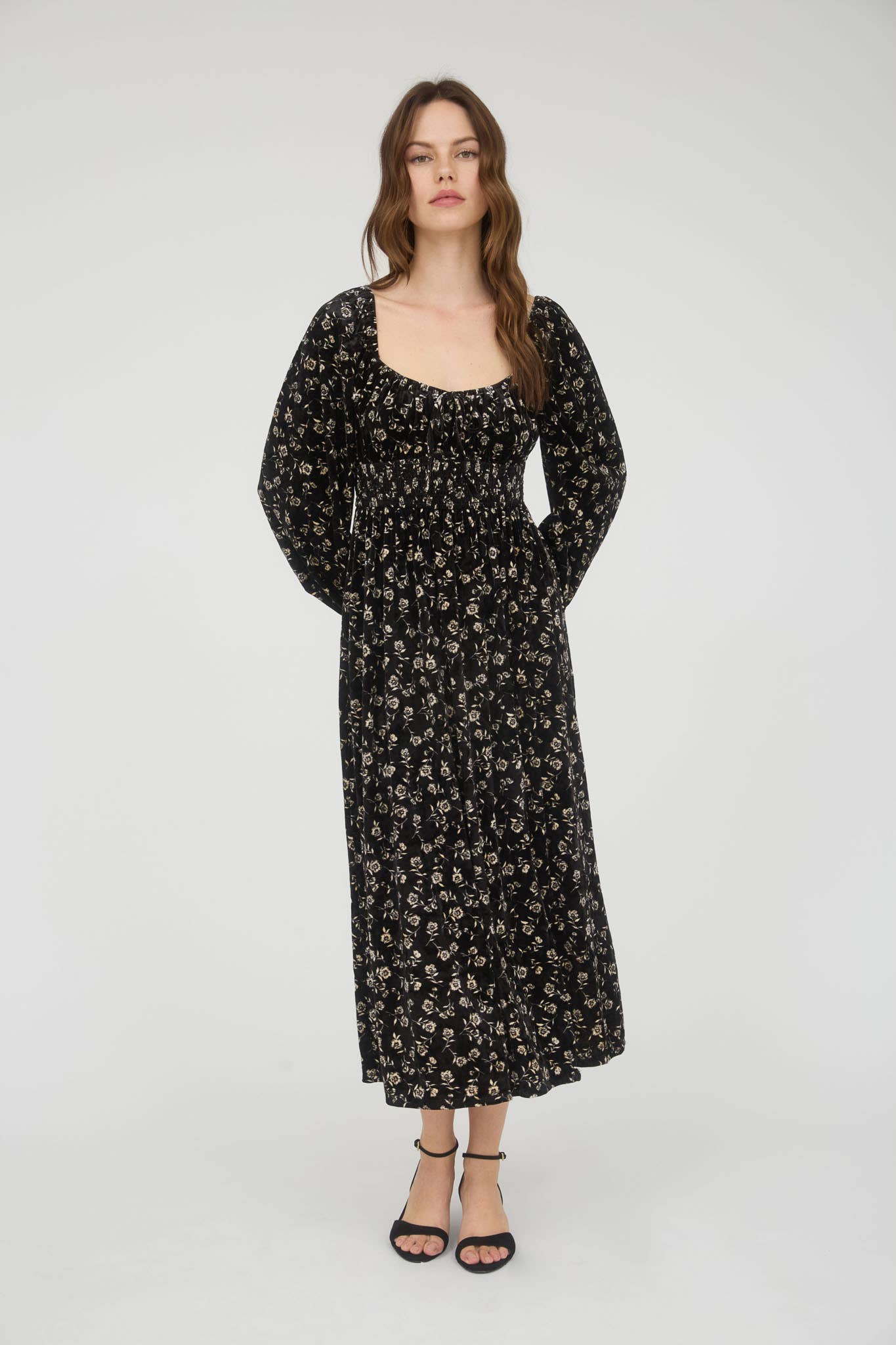 Eden Grace Floral Midi Dress