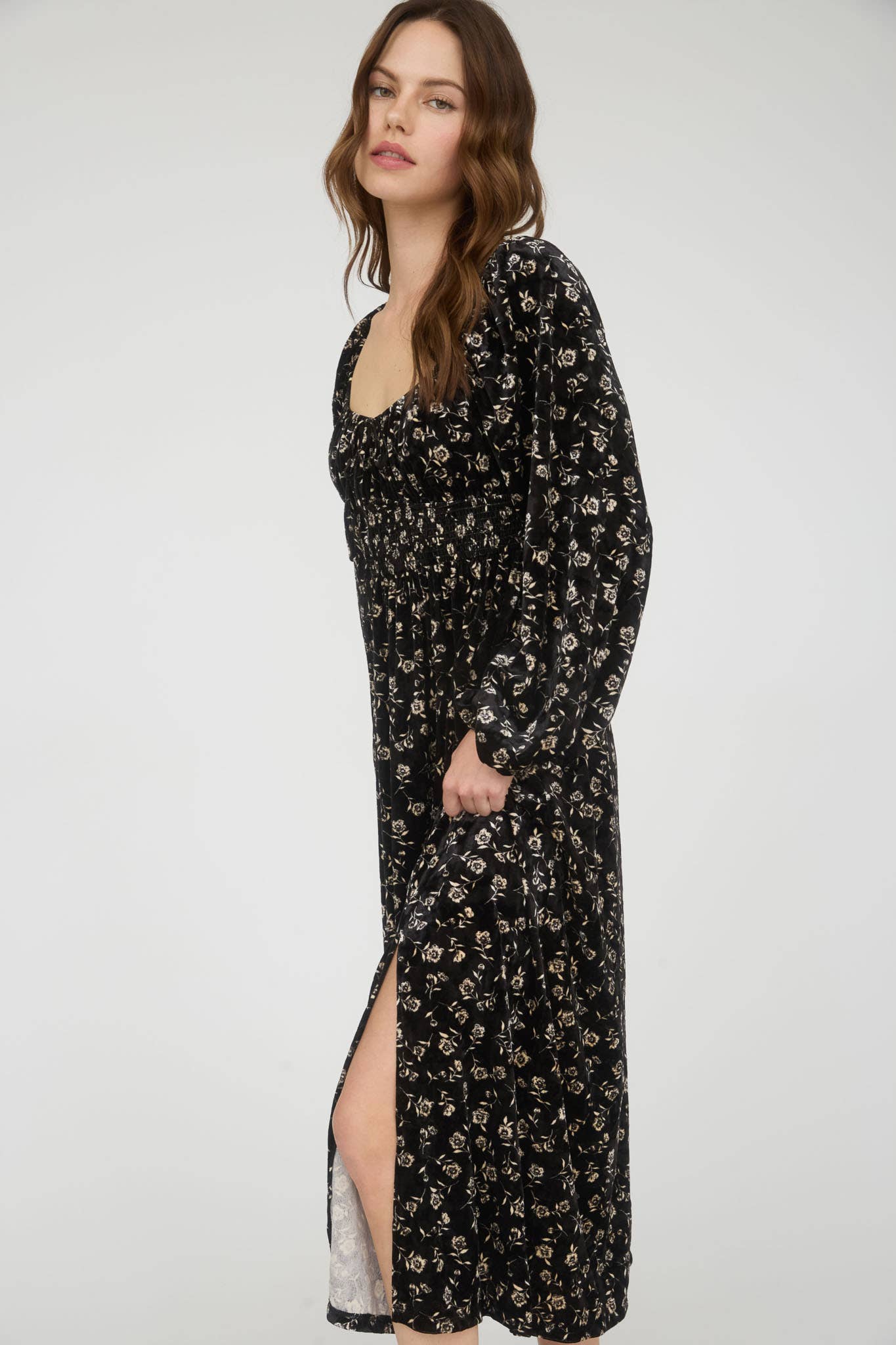 Eden Grace Floral Midi Dress