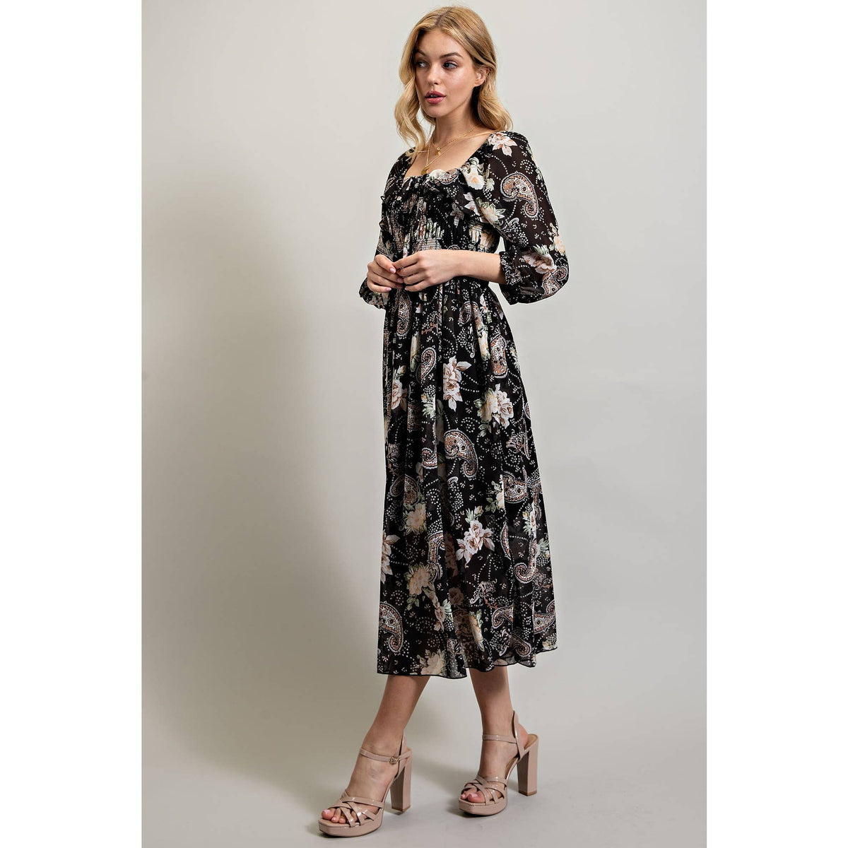 A Time to Blossom Midi Dress
