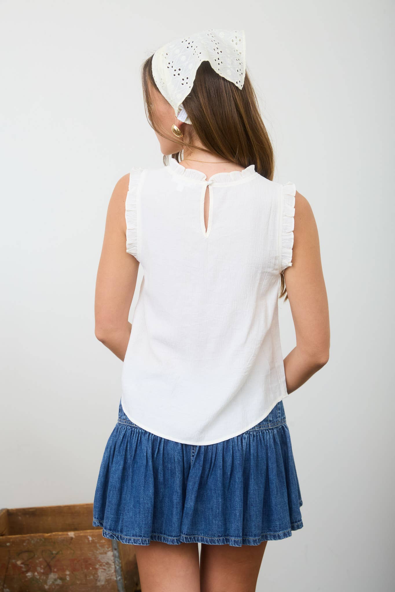 Adornment of Joy Bow Detail Top