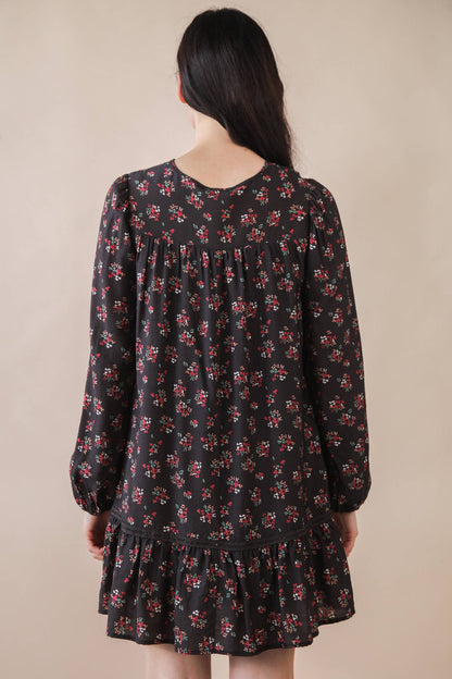 Garments of Gladness Floral Bow Mini Dress
