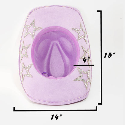 Studded Rhinestone Star Western Cowboy Hat