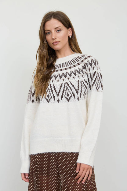 Faith & Grace Fair Isle Knit Pullover