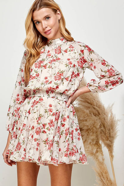 Radiant Grace Floral /blouse / cropped