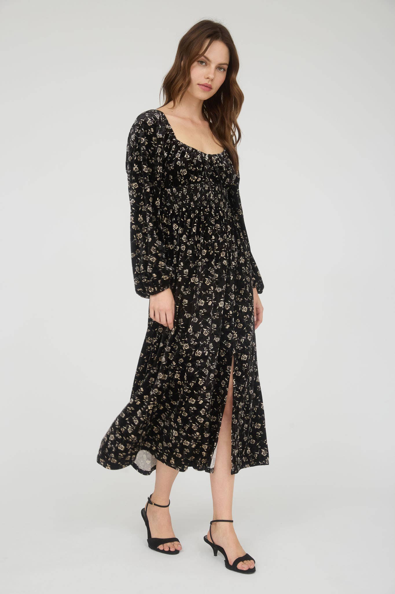 Eden Grace Floral Midi Dress