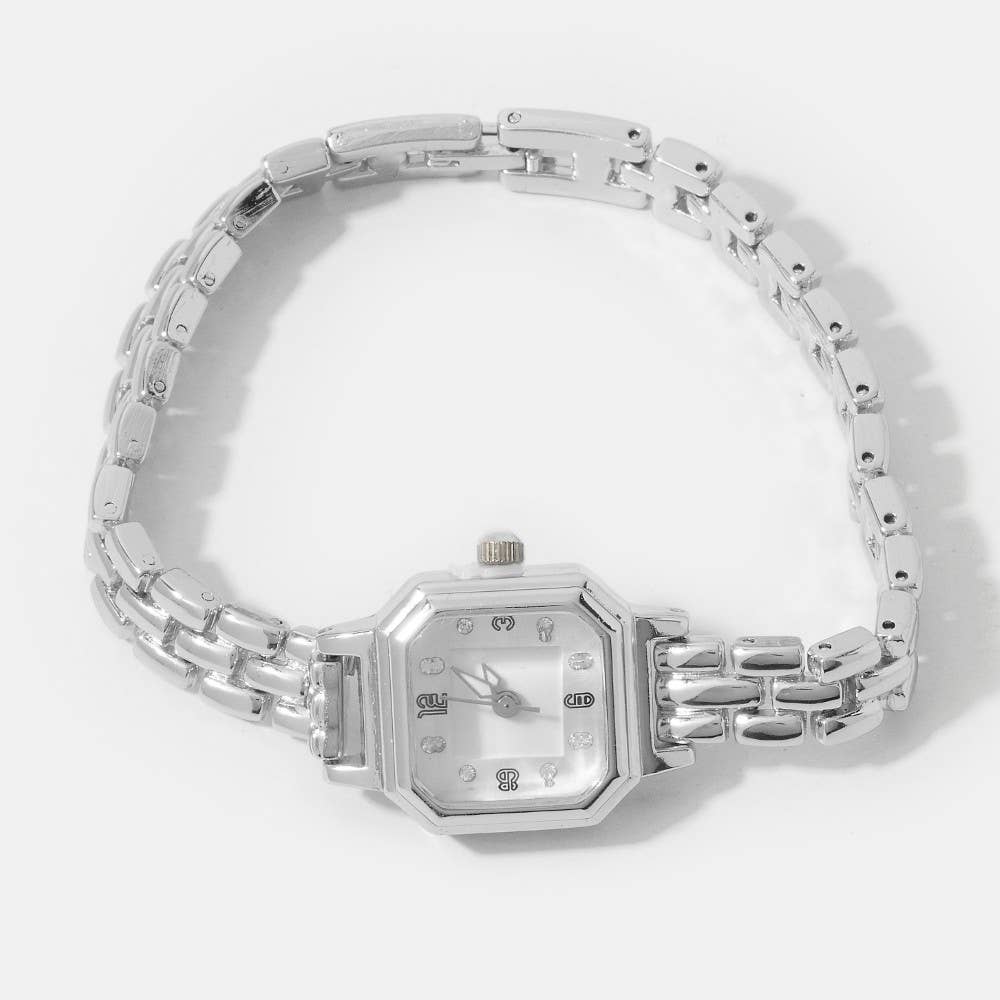 Set Apart in Strength Octagon Crystal Link Watch