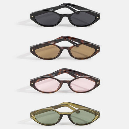 Slim Oval Cat Eye Sunglasses Set