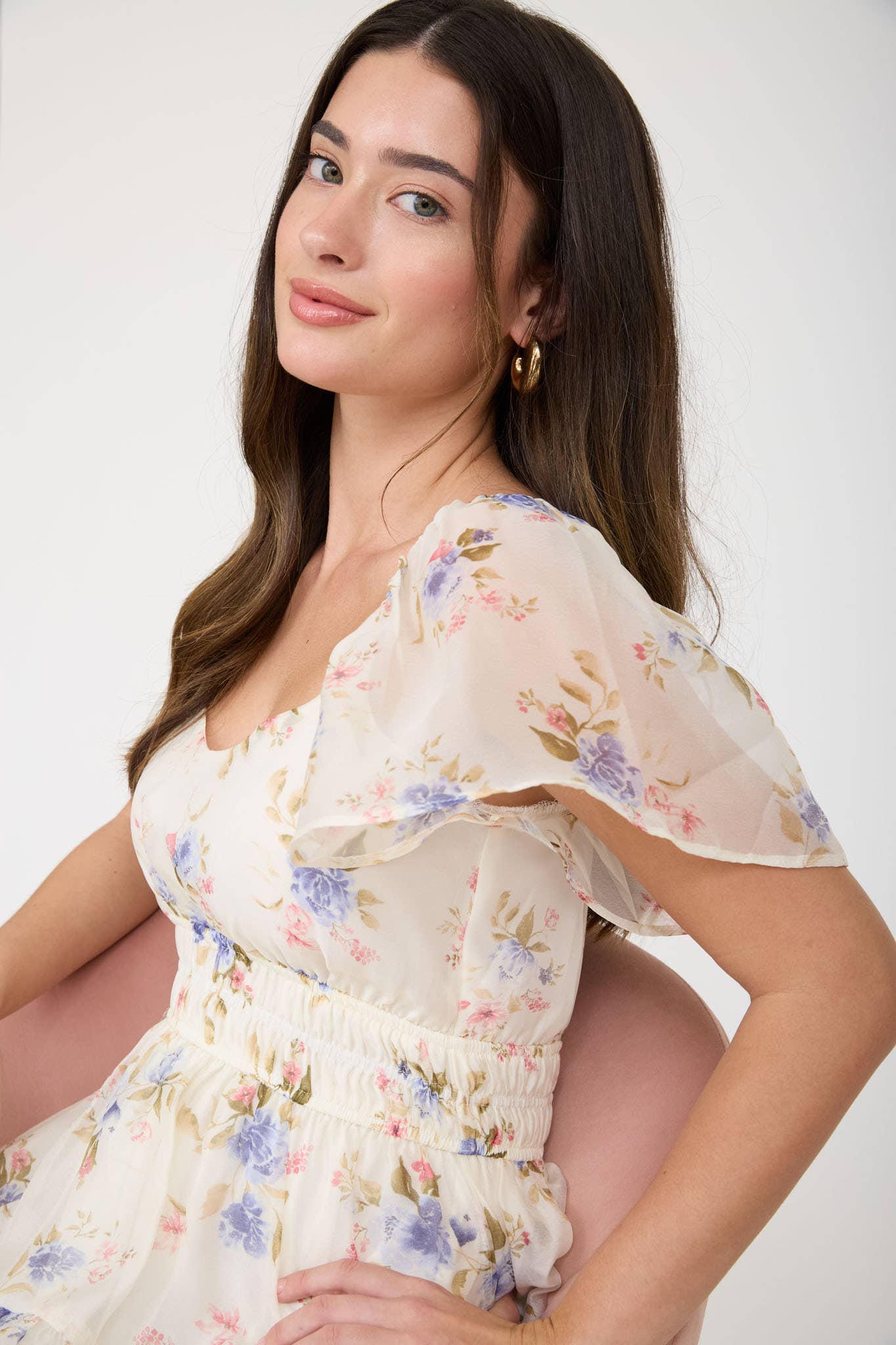 Clothed in Grace Floral Midi Dress