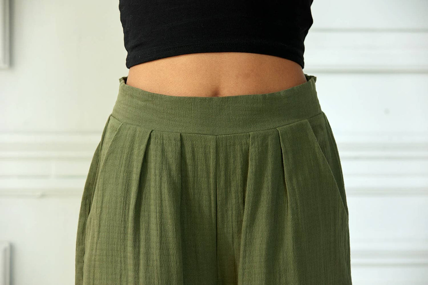 Rooted in Grace Cotton Smocked Wide Leg Pants